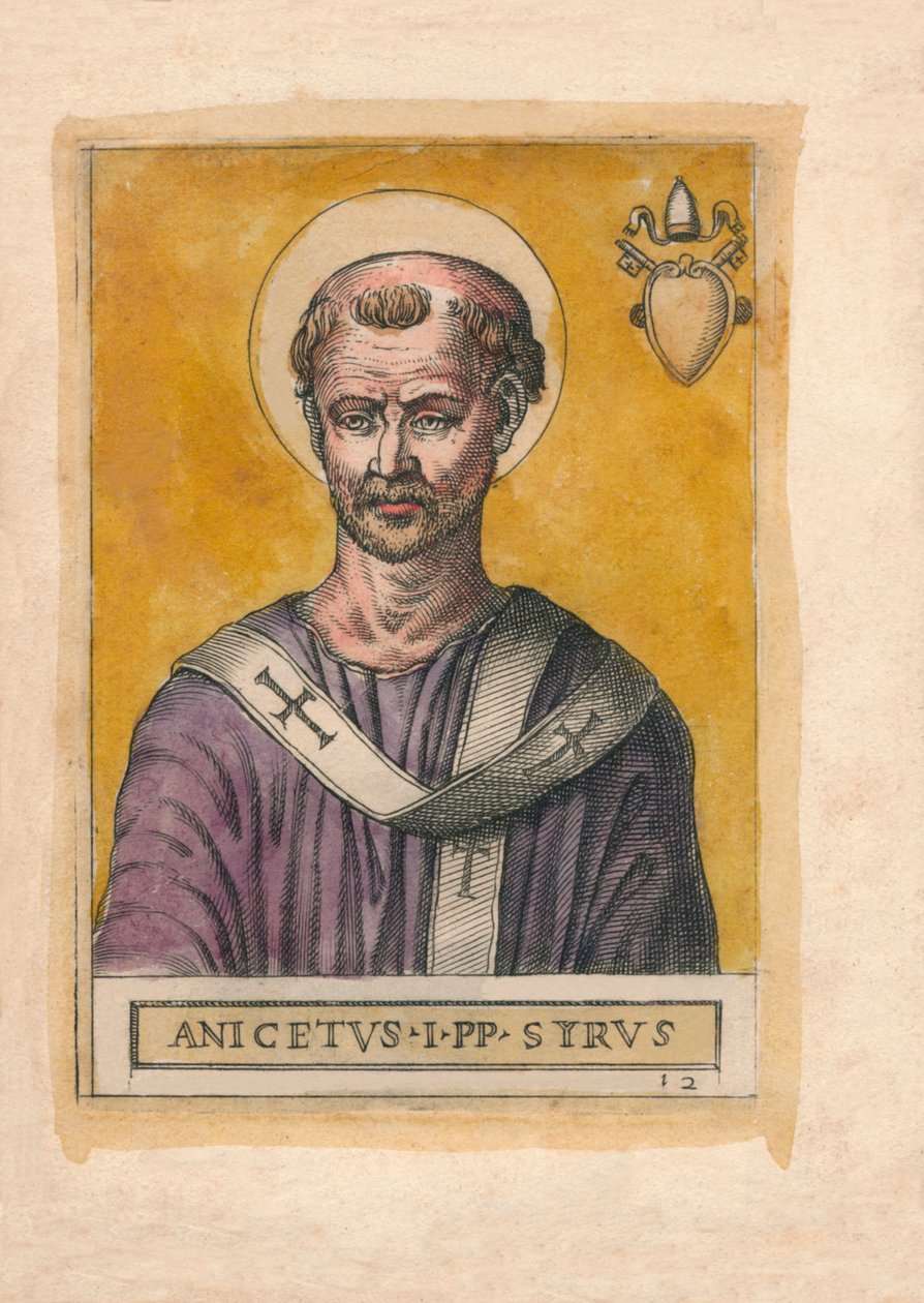 Papież Anicetus. autorstwa Unbekannt