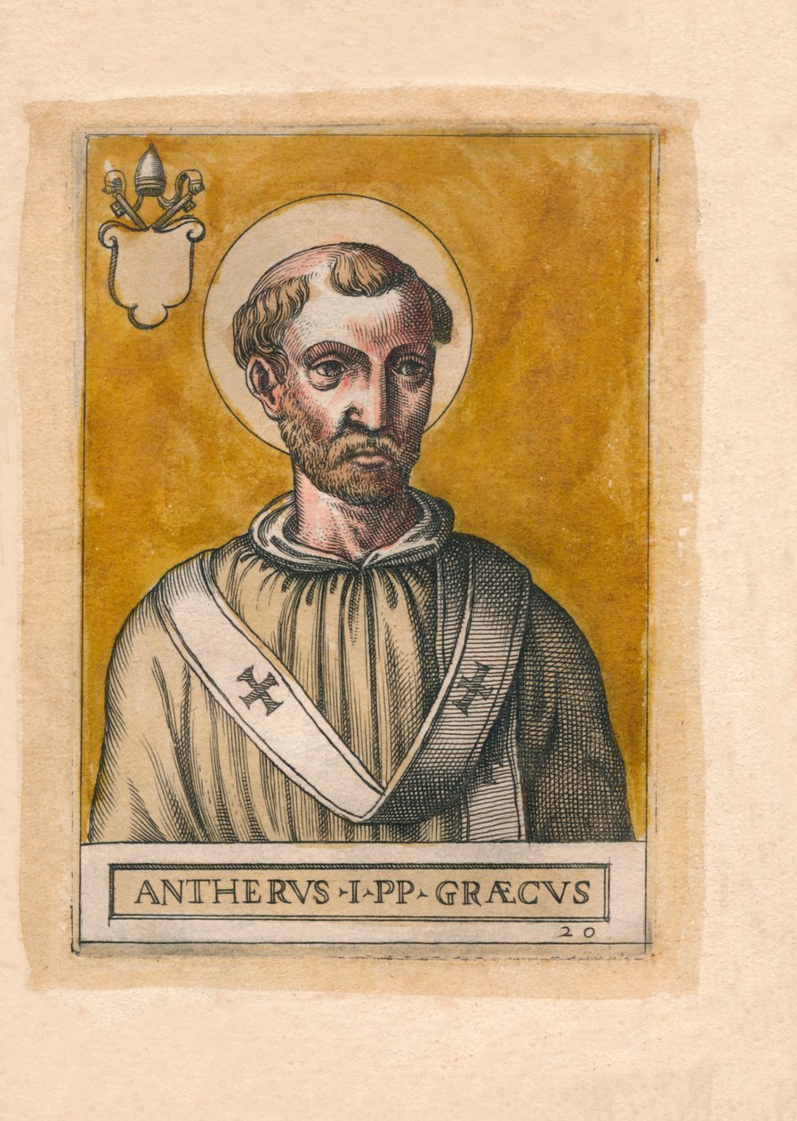 Papież Anterus. autorstwa Unbekannt
