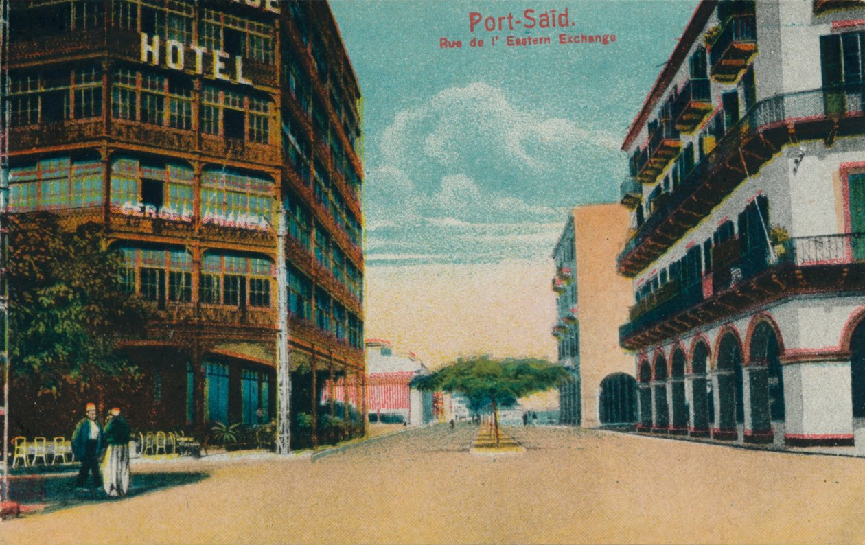 Port-Said. Rue de lEastern Exchange, ok. 1900 autorstwa Unbekannt