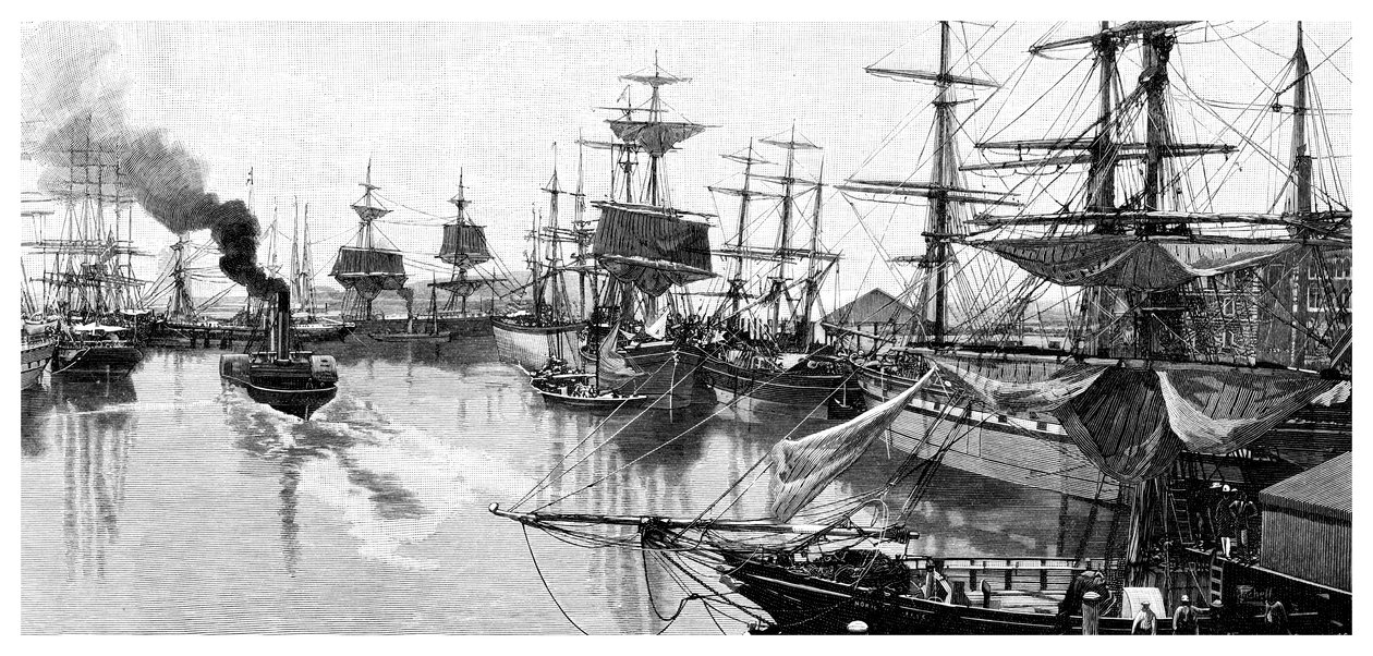 Port Adelajda, 1886 r. autorstwa Unbekannt
