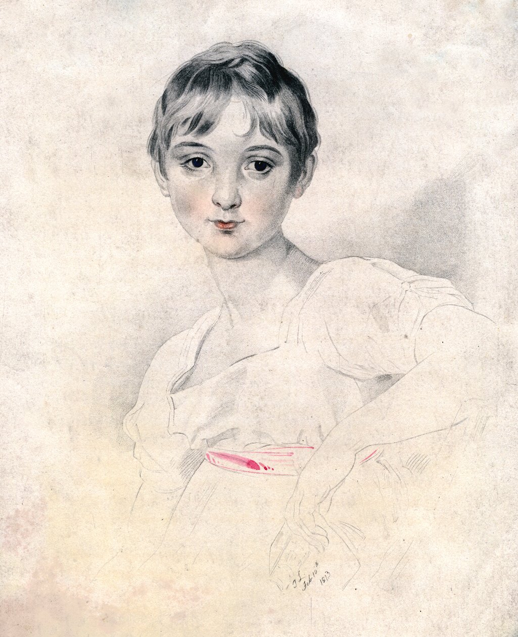 Portret dziewczynki, 1813 autorstwa Unbekannt
