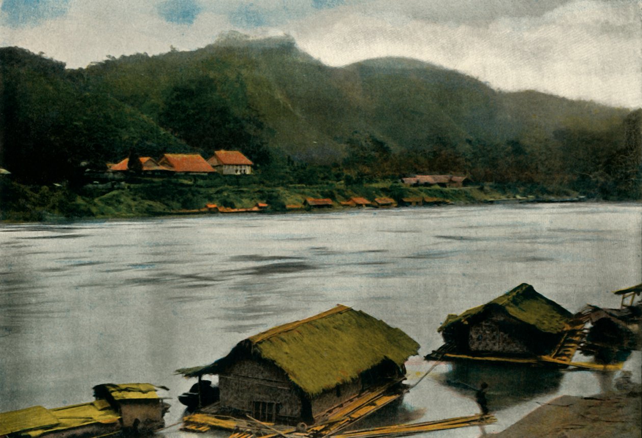 Trai-Hut Post, dom na palach, 1900. autorstwa Unbekannt