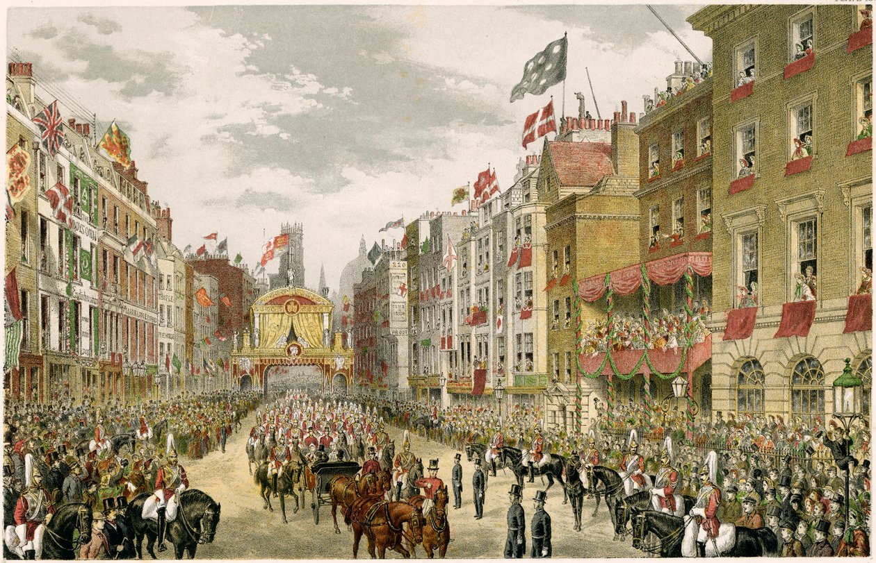 Procesja na Strand, Westminster, Londyn, 1863 autorstwa Unbekannt