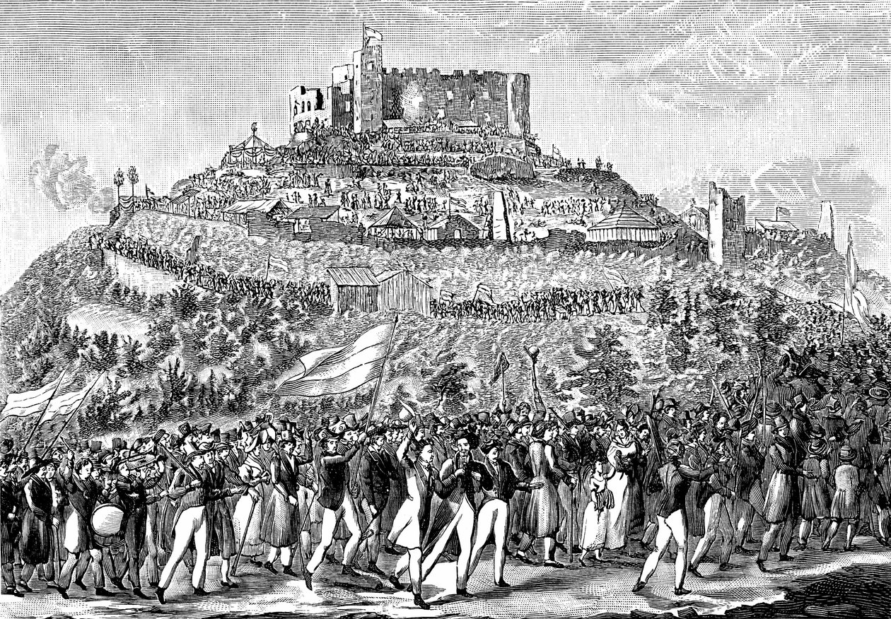 Procesja do zamku Hambach w dniu 27 maja 1832 r. autorstwa Unbekannt