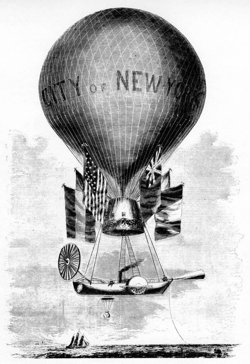 Balon profesora Lowesa, ok. 1859 r. autorstwa Unbekannt