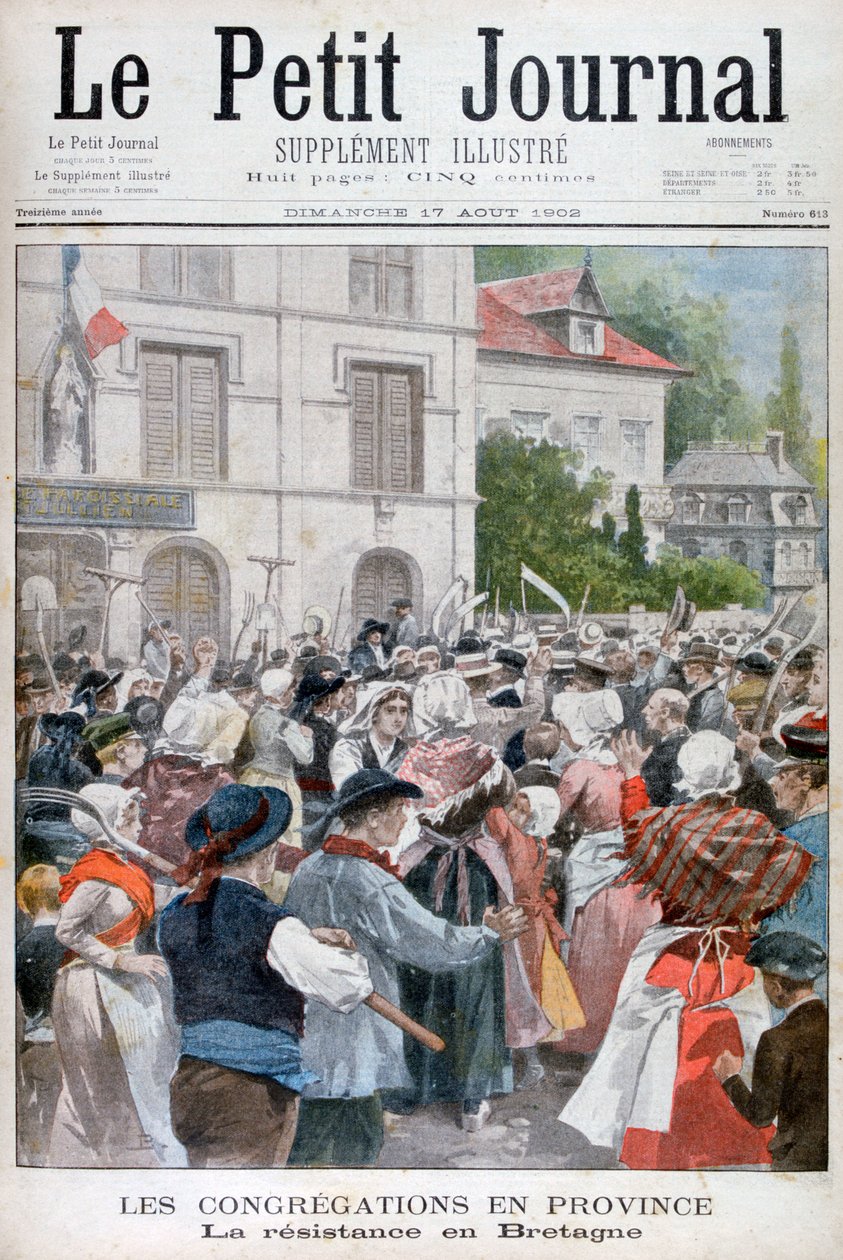 Protest w Bretanii, 1902 autorstwa Unbekannt