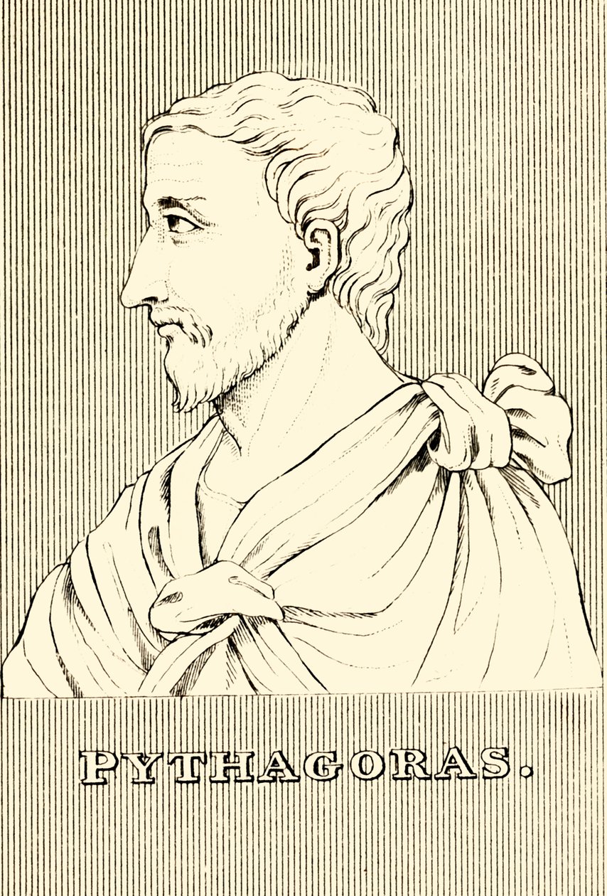 Pitagoras, ok. 570-c 495 pne, 1830. autorstwa Unbekannt