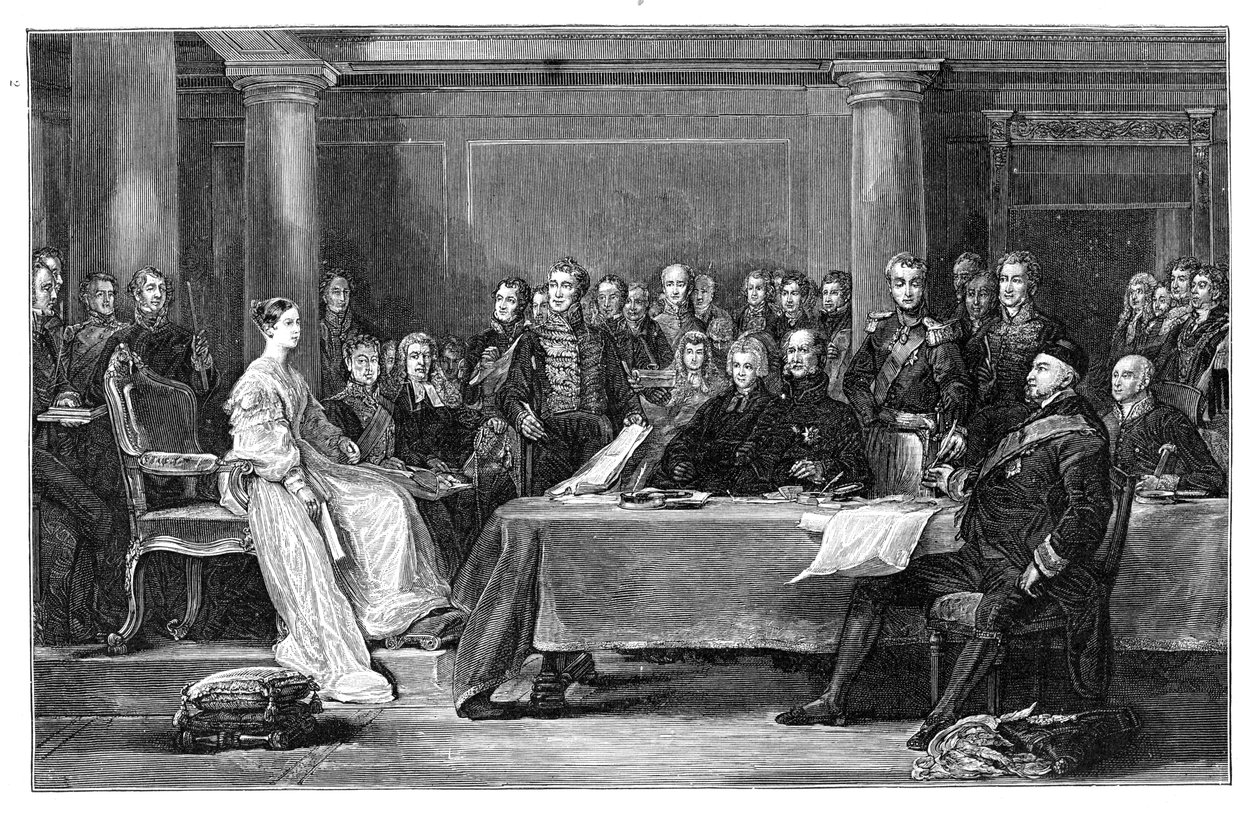 Pierwsza rada królowej Wiktorii, c1837 autorstwa Unbekannt