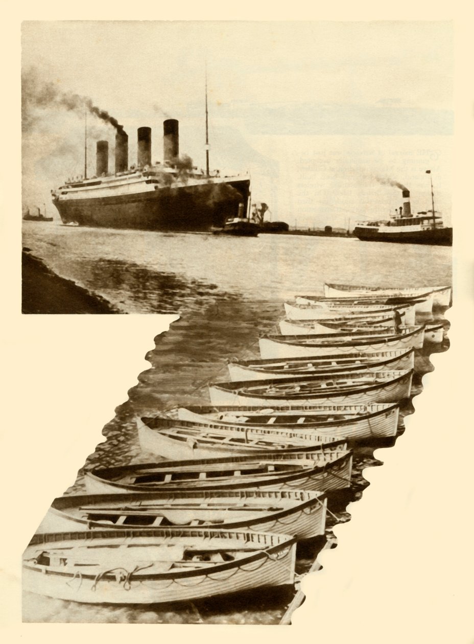 RMS Titanic i łodzie ratunkowe, 1912, 1935. autorstwa Unbekannt