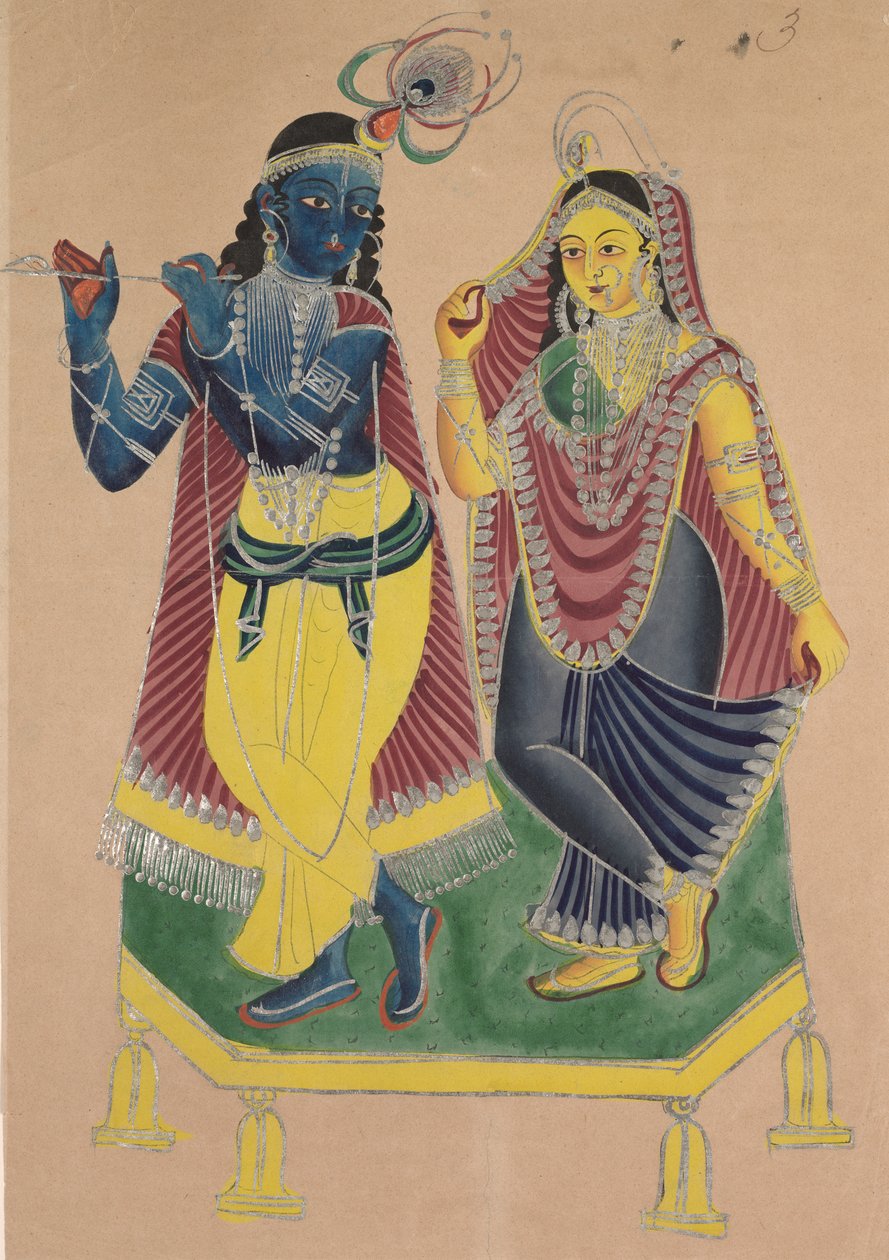 Radha i Kryszna, 1800. autorstwa Unbekannt