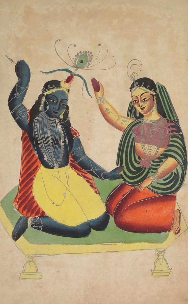 Radha i Kryszna, 1800. autorstwa Unbekannt
