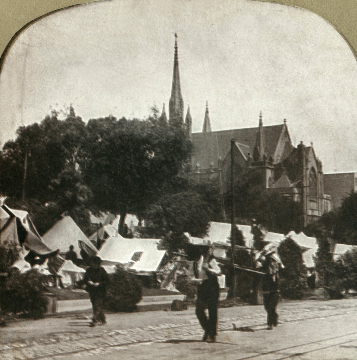 Obóz uchodźców na Jefferson Square, 1906. autorstwa Unbekannt