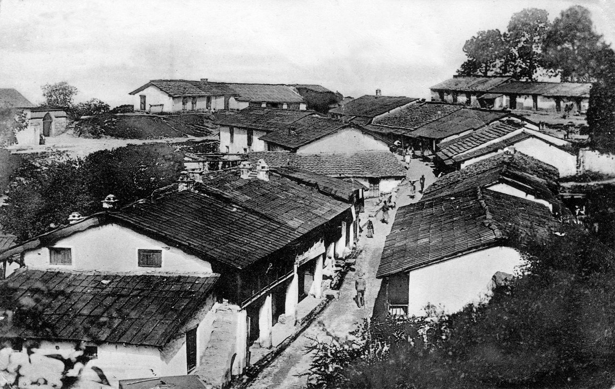 Bazar pułkowy, Ranikhet, Uttaranchal, Indie, początek XX wieku autorstwa Unbekannt