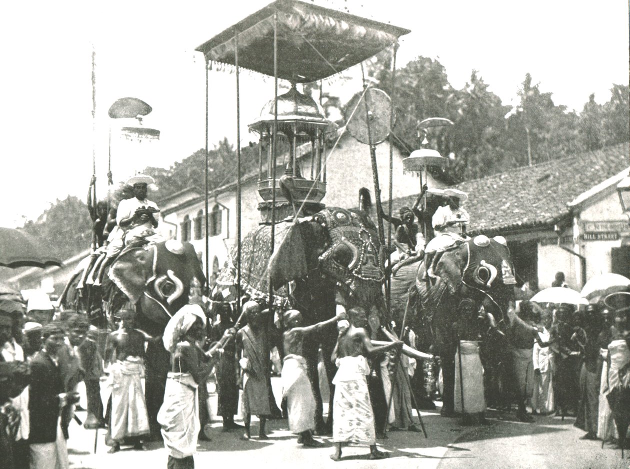 Procesja religijna, Kolombo, Cejlon, 1895. autorstwa Unbekannt