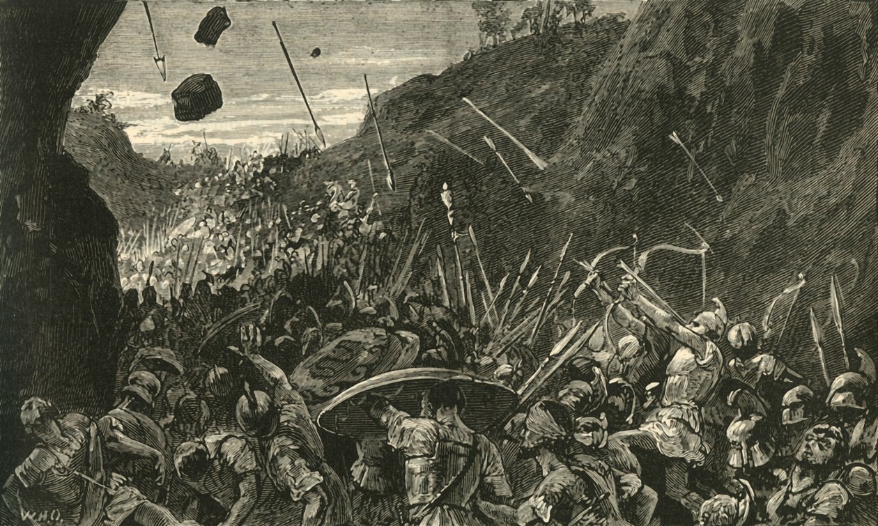 Odwrót Ateńczyków z Syrakuz, 1890. autorstwa Unbekannt