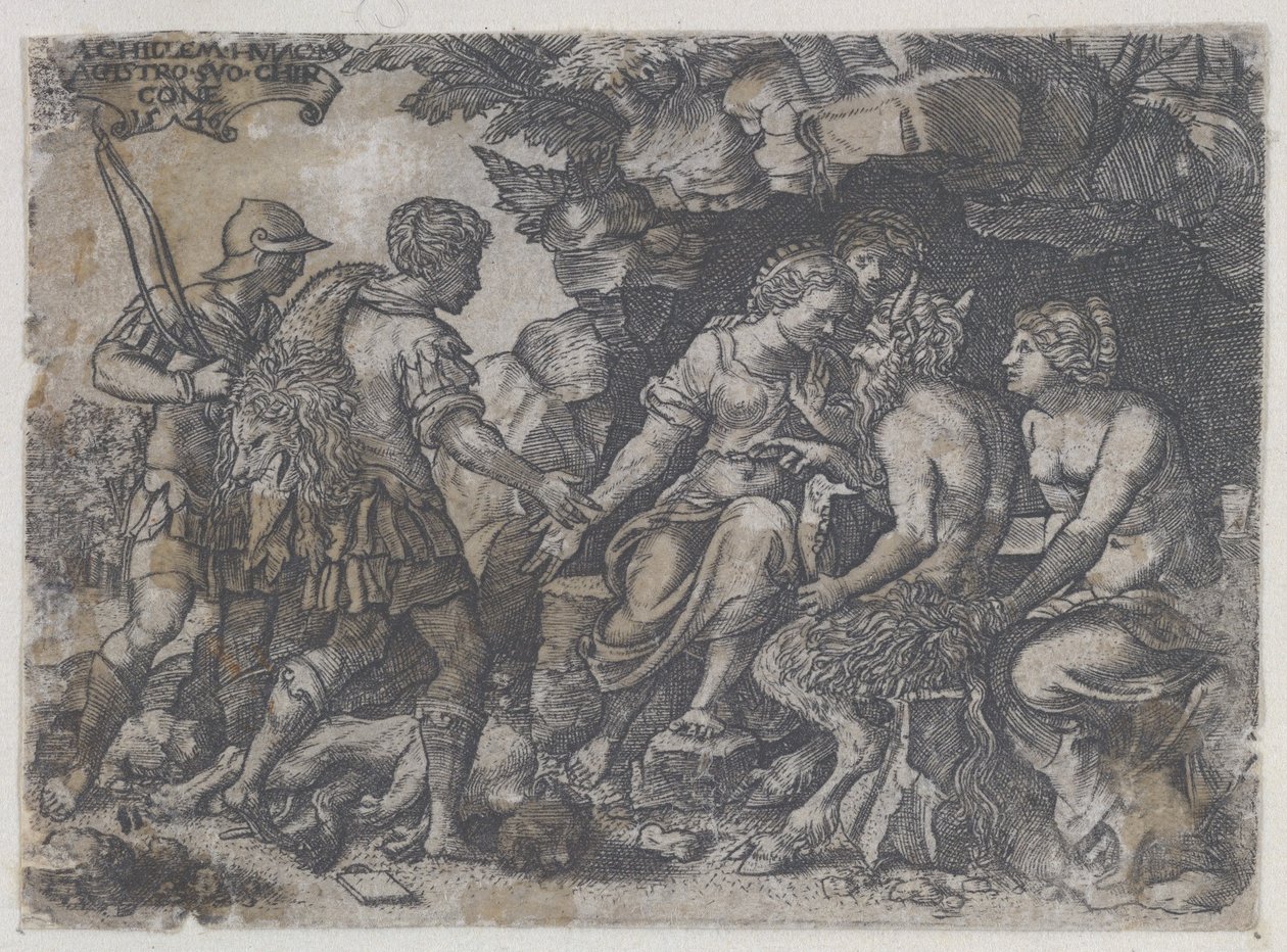 Odwrócona kopia Tetydy i Chirona, 1546. autorstwa Unbekannt