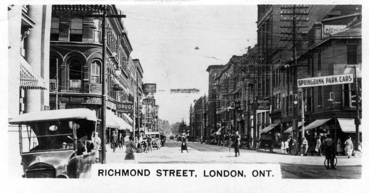 Richmond Street, Londyn, południowo-zachodnie Ontario, Kanada, ok. 1920 r. autorstwa Unbekannt