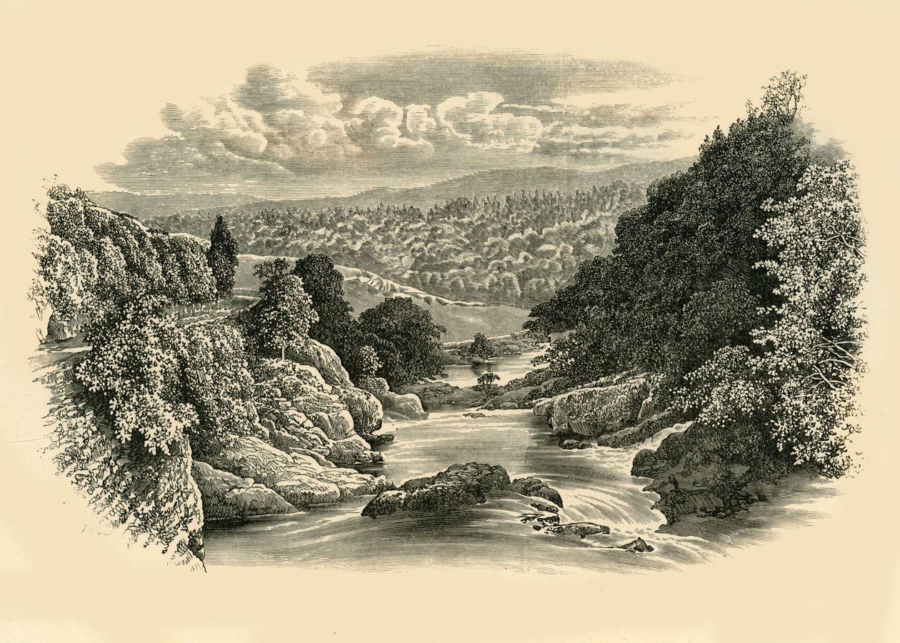 Scena rzeczna w Pont-Y-Cyffing, c1890. autorstwa Unbekannt