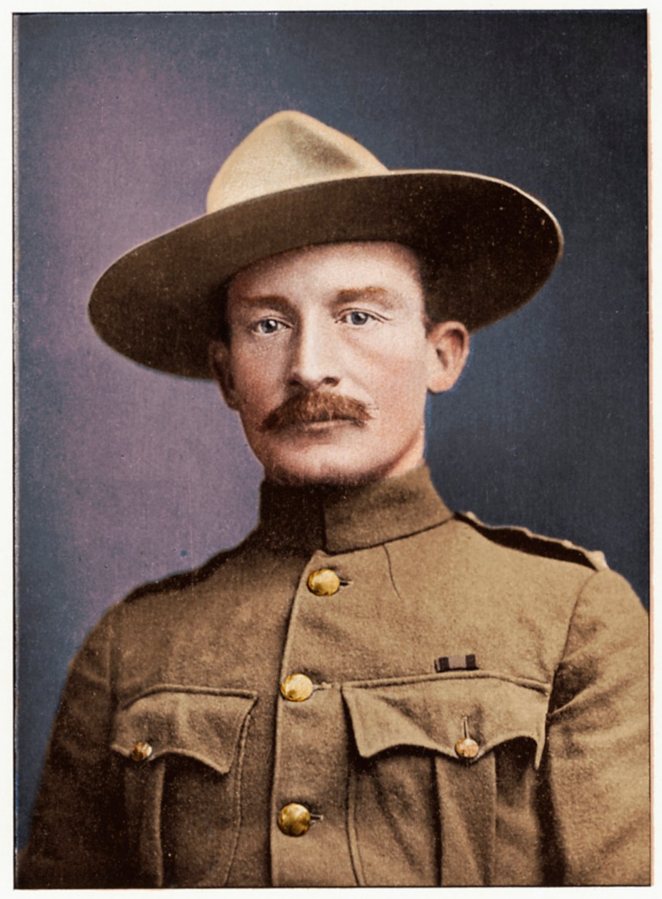 Robert Stephenson Smyth Baden-Powell, brytyjski żołnierz, ok. 1900 r. autorstwa Unbekannt