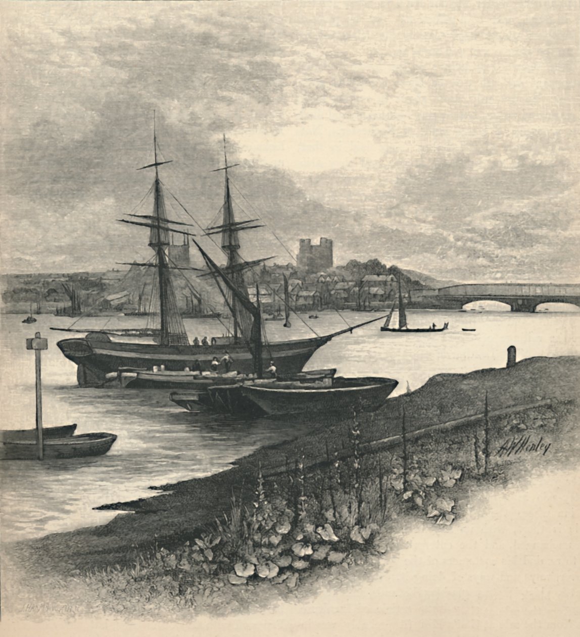 Rochester, ze Strood, 1886 r. autorstwa Unbekannt