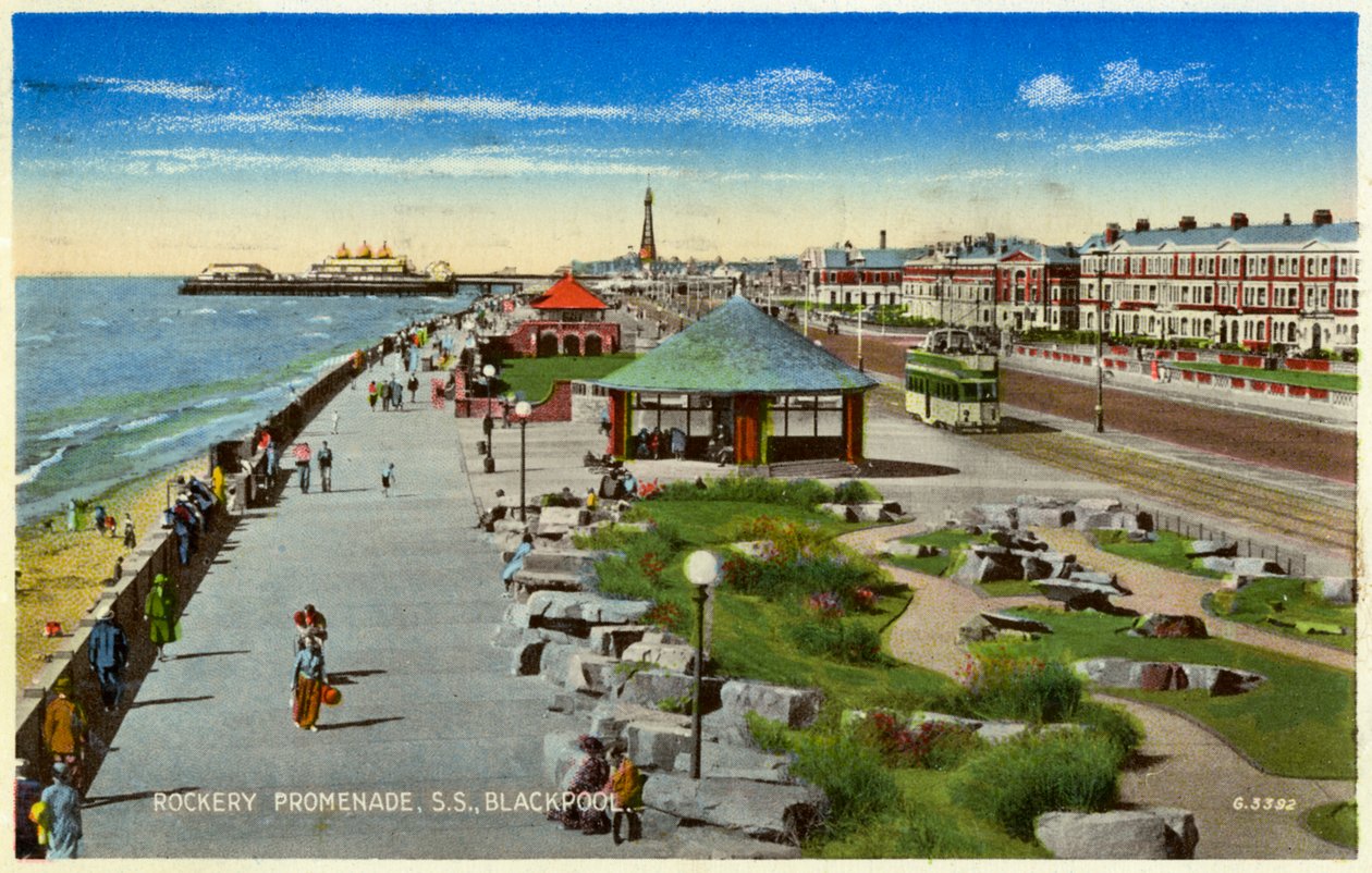 Rockery Promenade, Blackpool, Lancashire, c1940 autorstwa Unbekannt