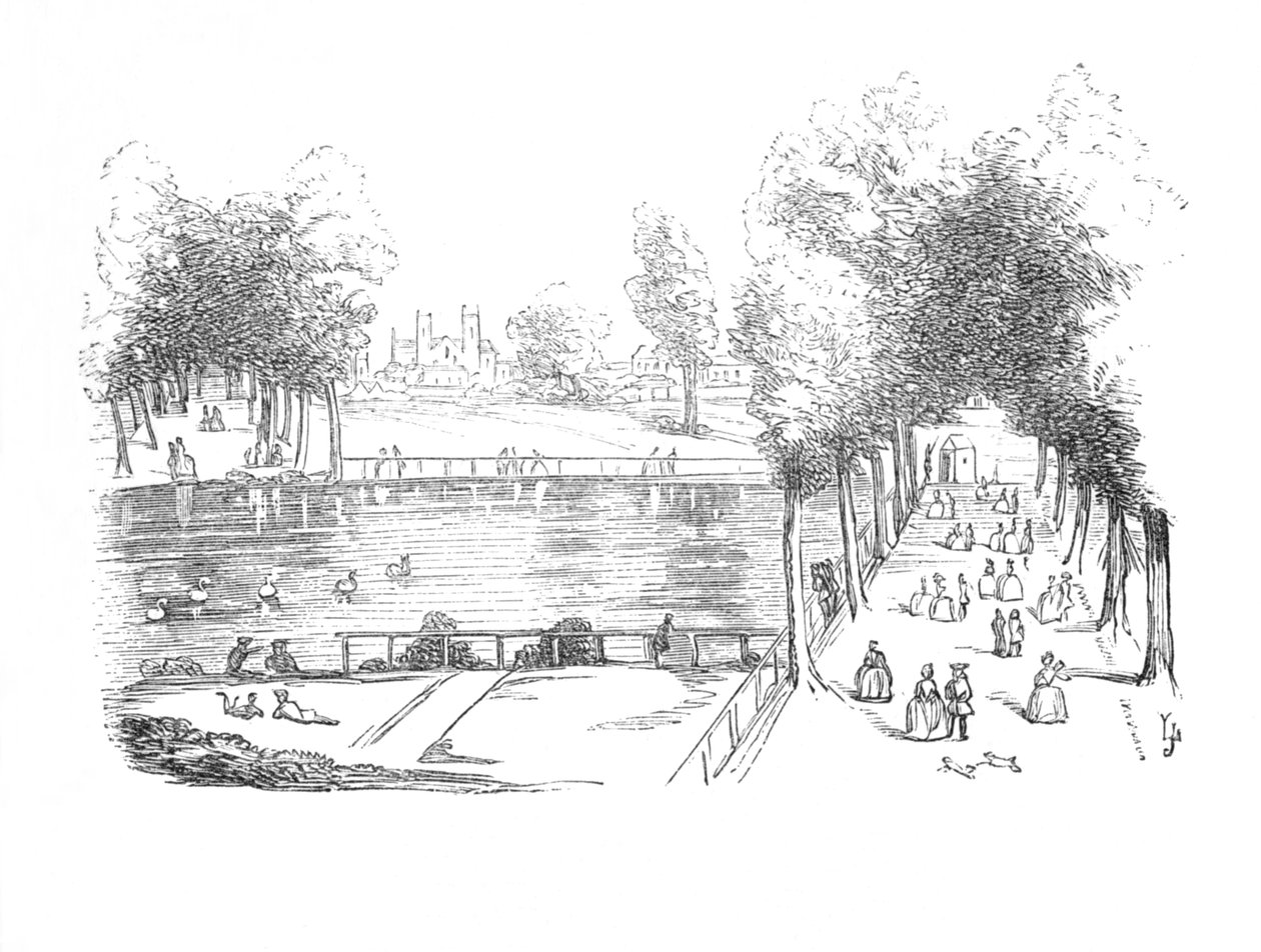 Staw Rosamonds w 1740 r., ok. 1870 r. autorstwa Unbekannt