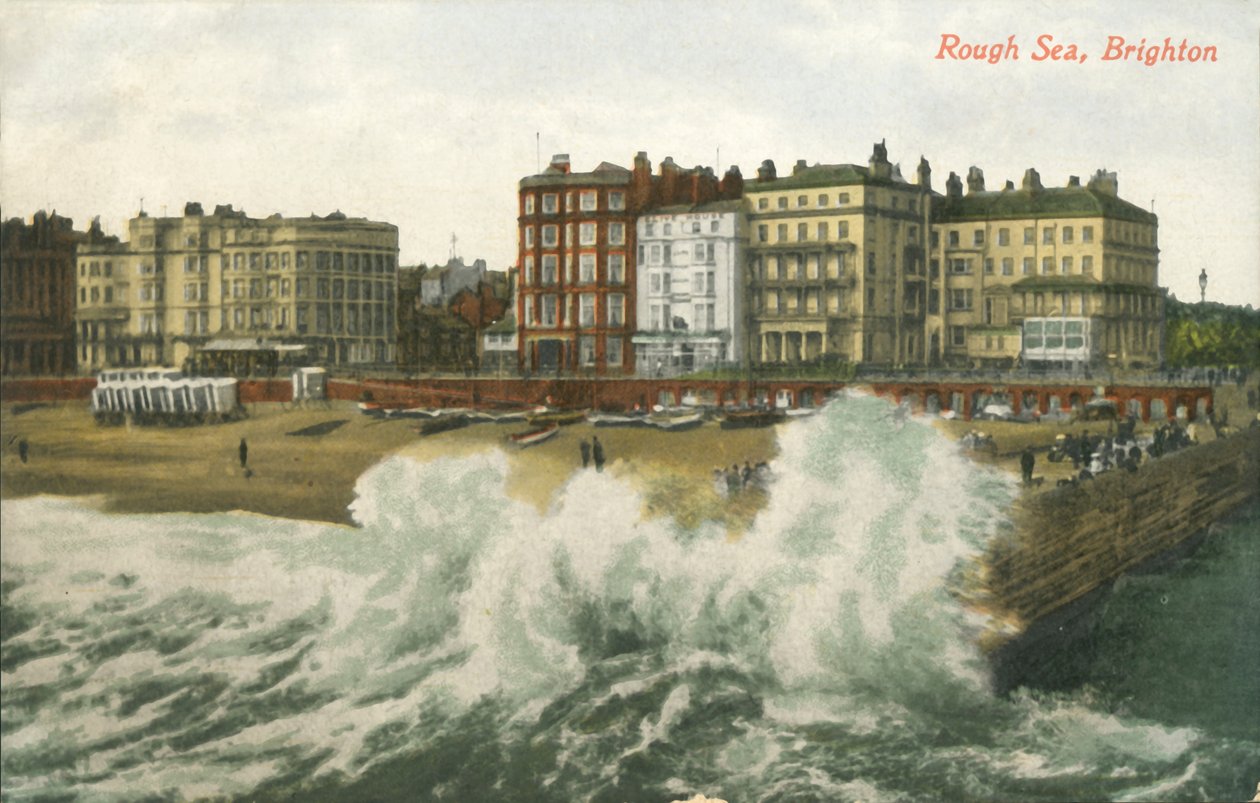 Wzburzone morze, Brighton, koniec XIX i początek XX wieku. autorstwa Unbekannt