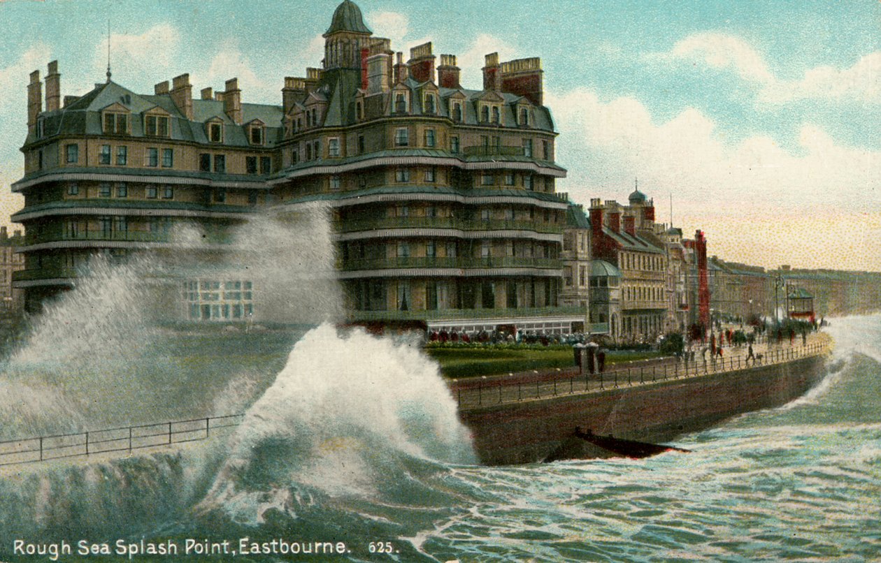 Wzburzone morze, Splash Point, Eastbourne, Sussex, c1912 autorstwa Unbekannt