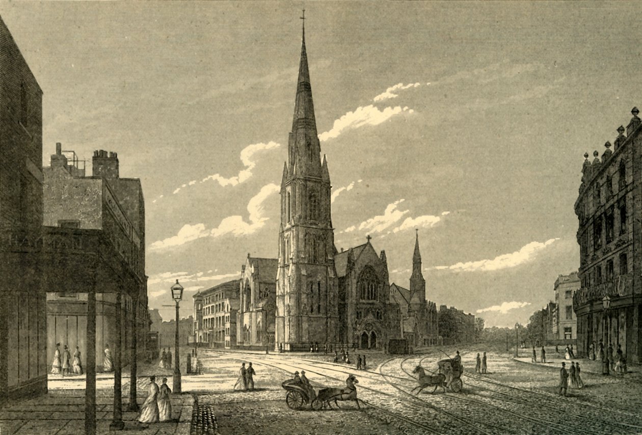 Rowland Hills Chapel & Schools, Westminster Bridge Road, c1878. autorstwa Unbekannt