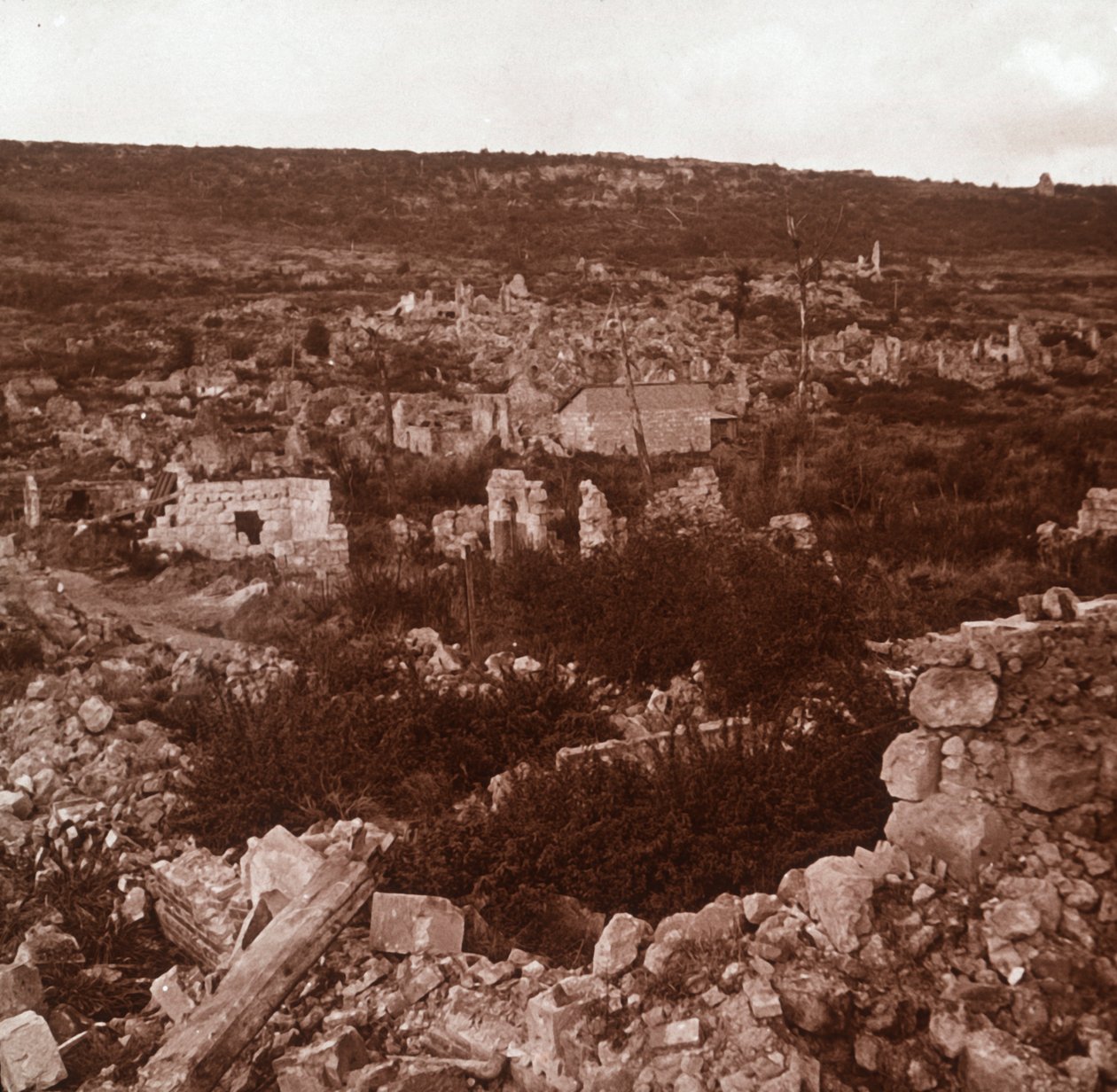 Ruiny, Anizy-le-Château, północna Francja, c1914-c1918 autorstwa Unbekannt