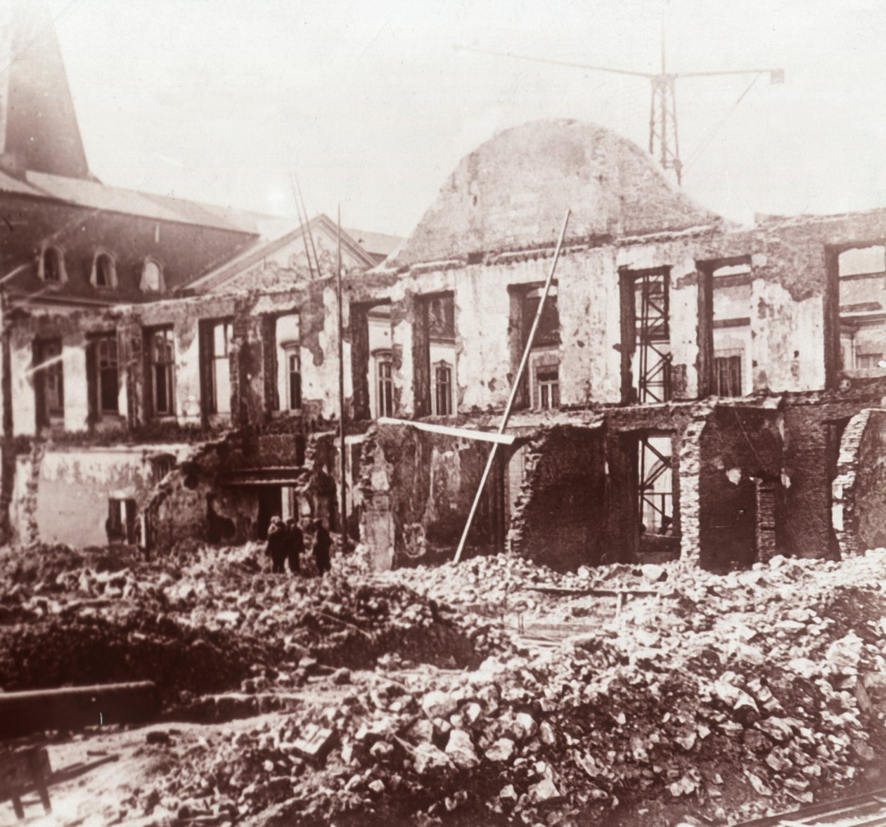 Ruiny, Louvain, Belgia, c1914-c1918 autorstwa Unbekannt