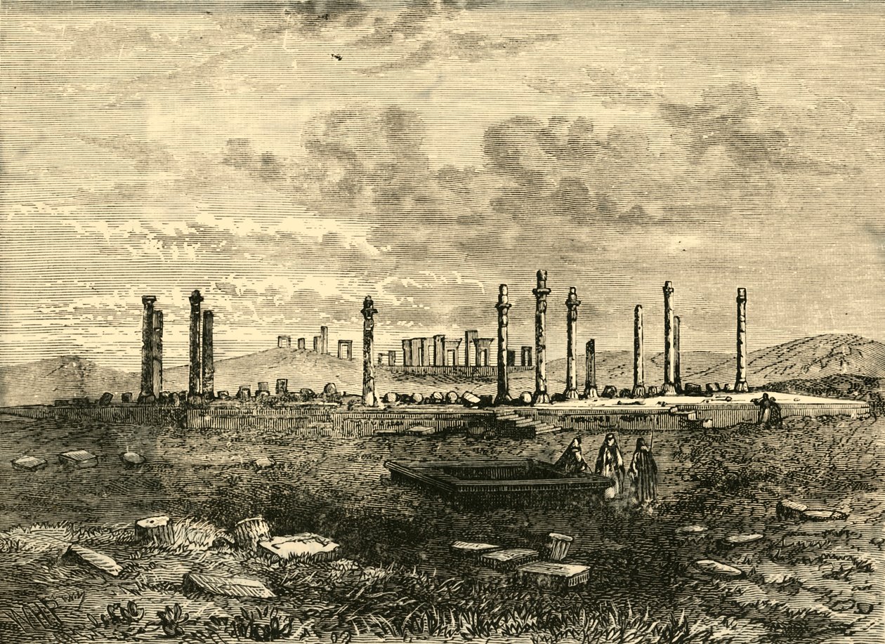 Ruiny w Persepolis, 1890. autorstwa Unbekannt
