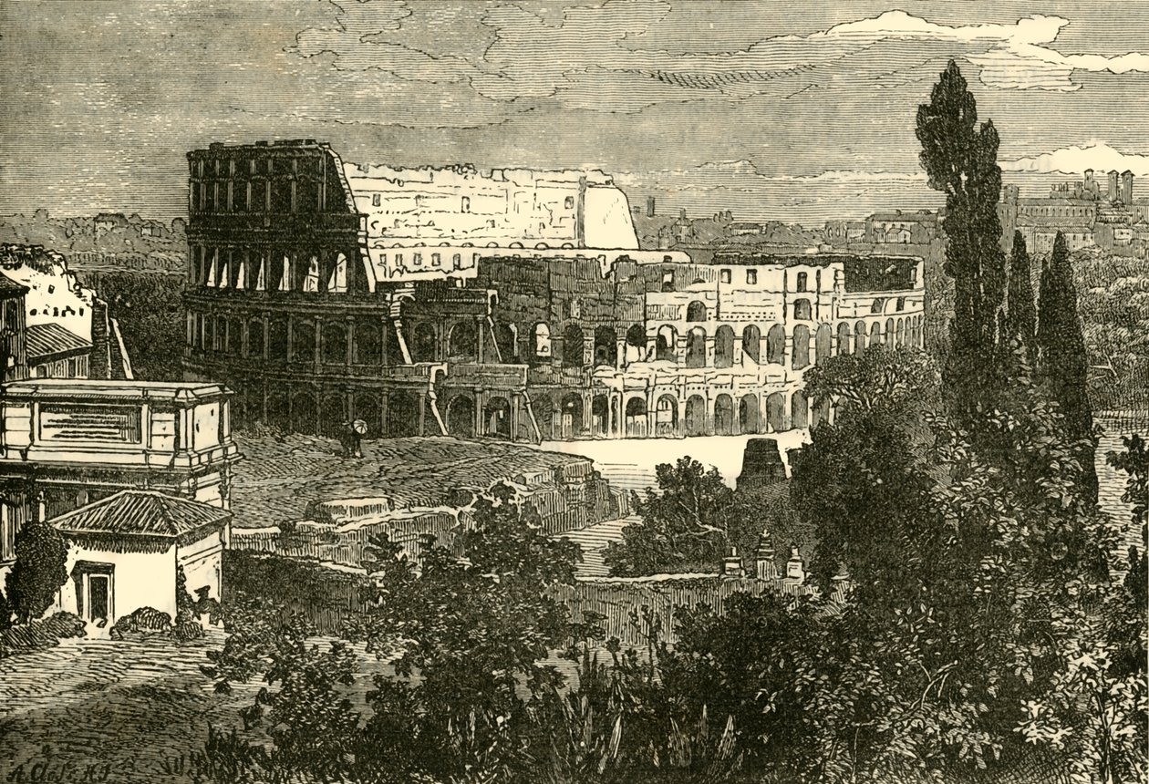 Ruiny Koloseum z Palatynu, 1890 r. autorstwa Unbekannt