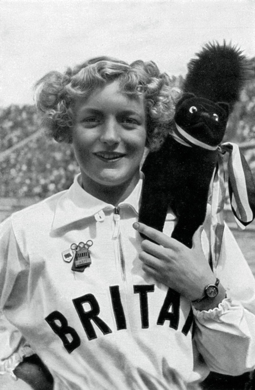 Ruthley Moris-Hancock, brytyjski pływak, Igrzyska Olimpijskie w Berlinie, 1936 r. autorstwa Unbekannt