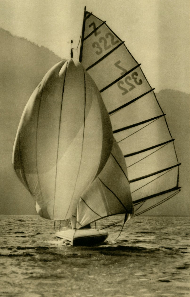 Żegluga po Attersee, Górna Austria, ok. 1935. autorstwa Unbekannt