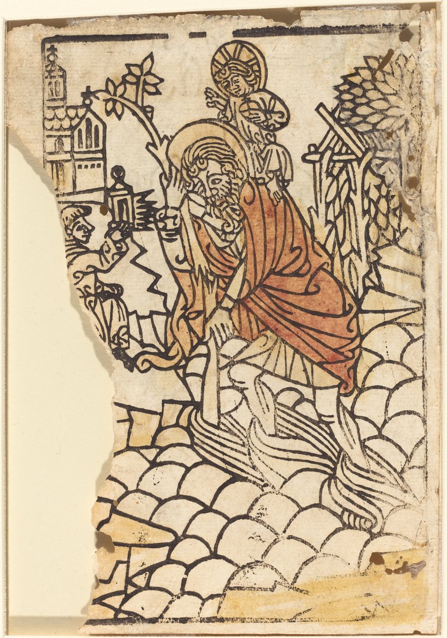 Św. Krzysztof [recto], c. 14501470. autorstwa Unbekannt
