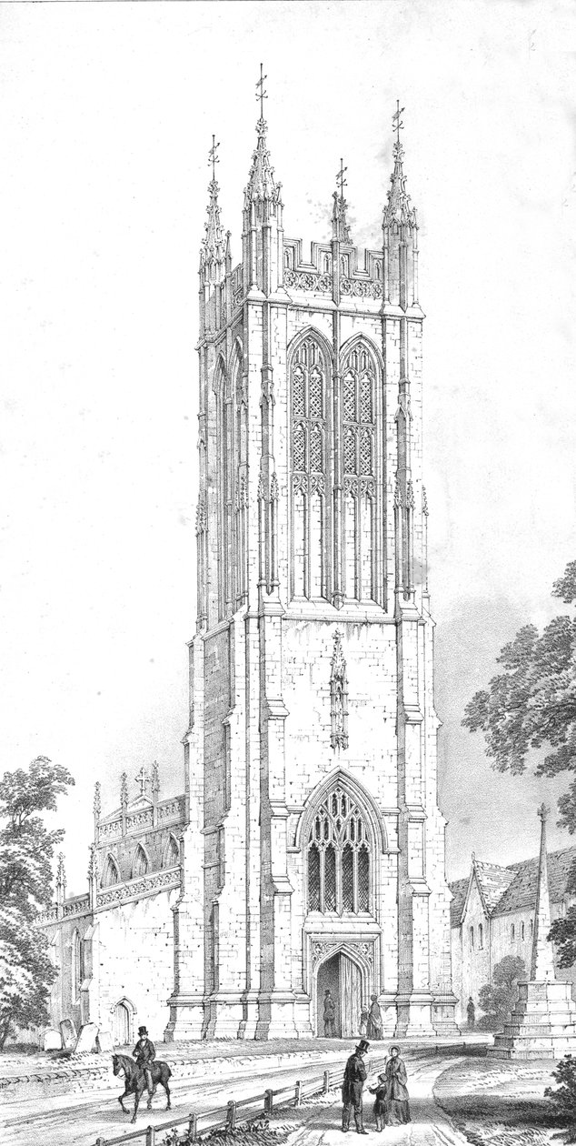 Kościół św. Piotra, Evercreech, Somerset, ok. 1850 r. autorstwa Unbekannt