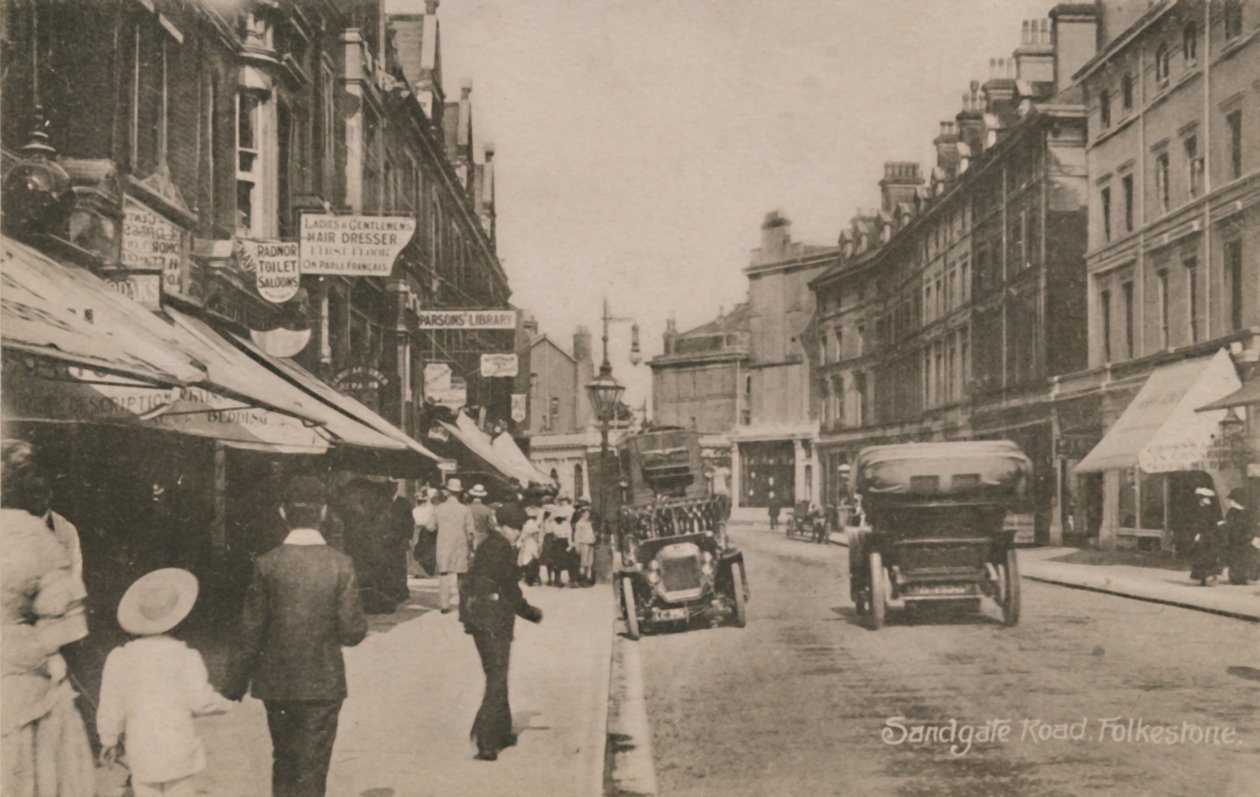 Sandgate Road, Folkestone, koniec XIX-początek XX wieku autorstwa Unbekannt