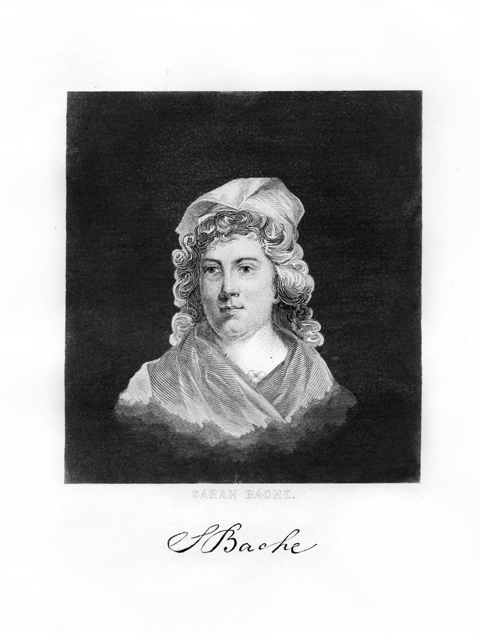 Sarah Franklin Bache, amerykańska rewolucyjna patriotka wojenna, 1872 autorstwa Unbekannt