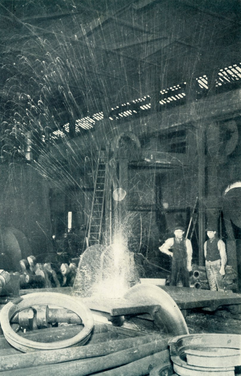 Piłowanie zimnej stali, 1922. autorstwa Unbekannt