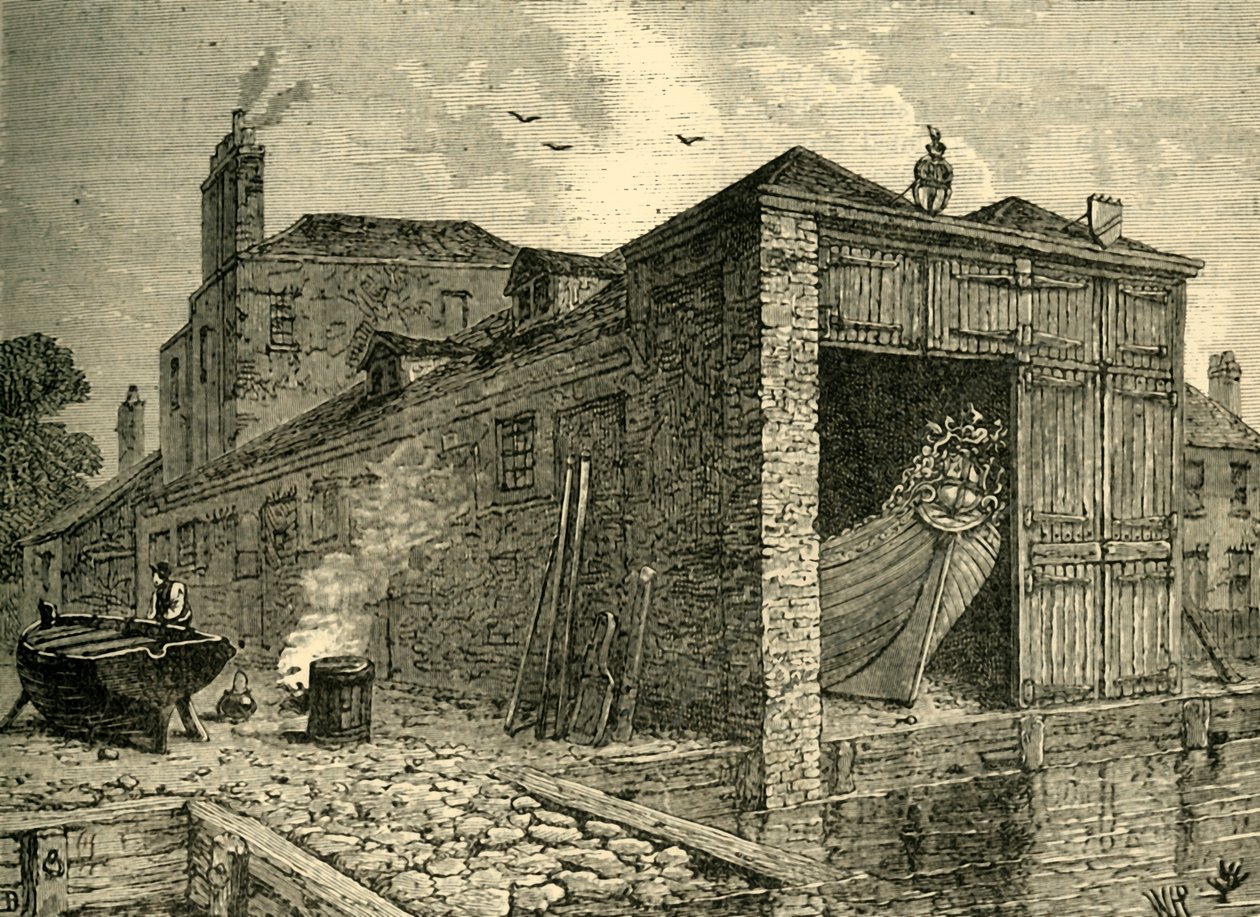 Stocznia Searles w 1830 r., c1878 r. autorstwa Unbekannt