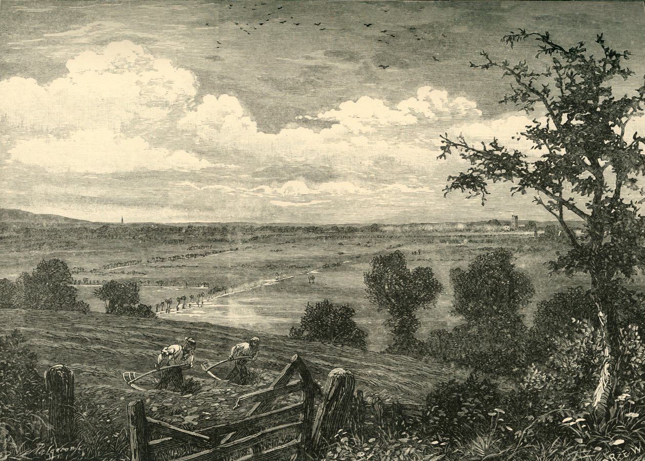 Sedgemoor, z Middlezoy, 1898. autorstwa Unbekannt