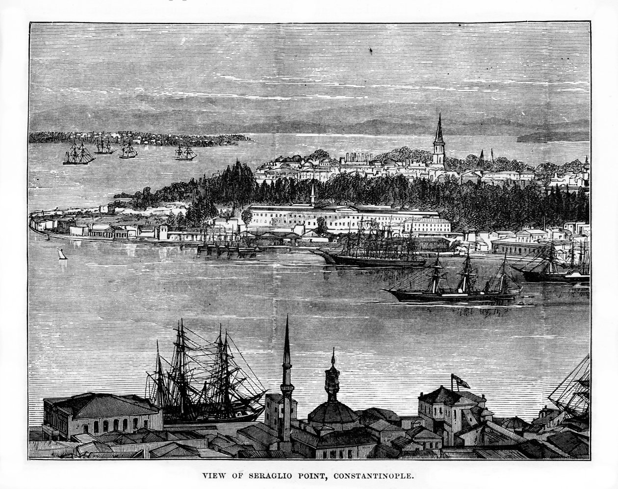 Seraglio Point, Konstantynopol, Turcja, XIX w. autorstwa Unbekannt
