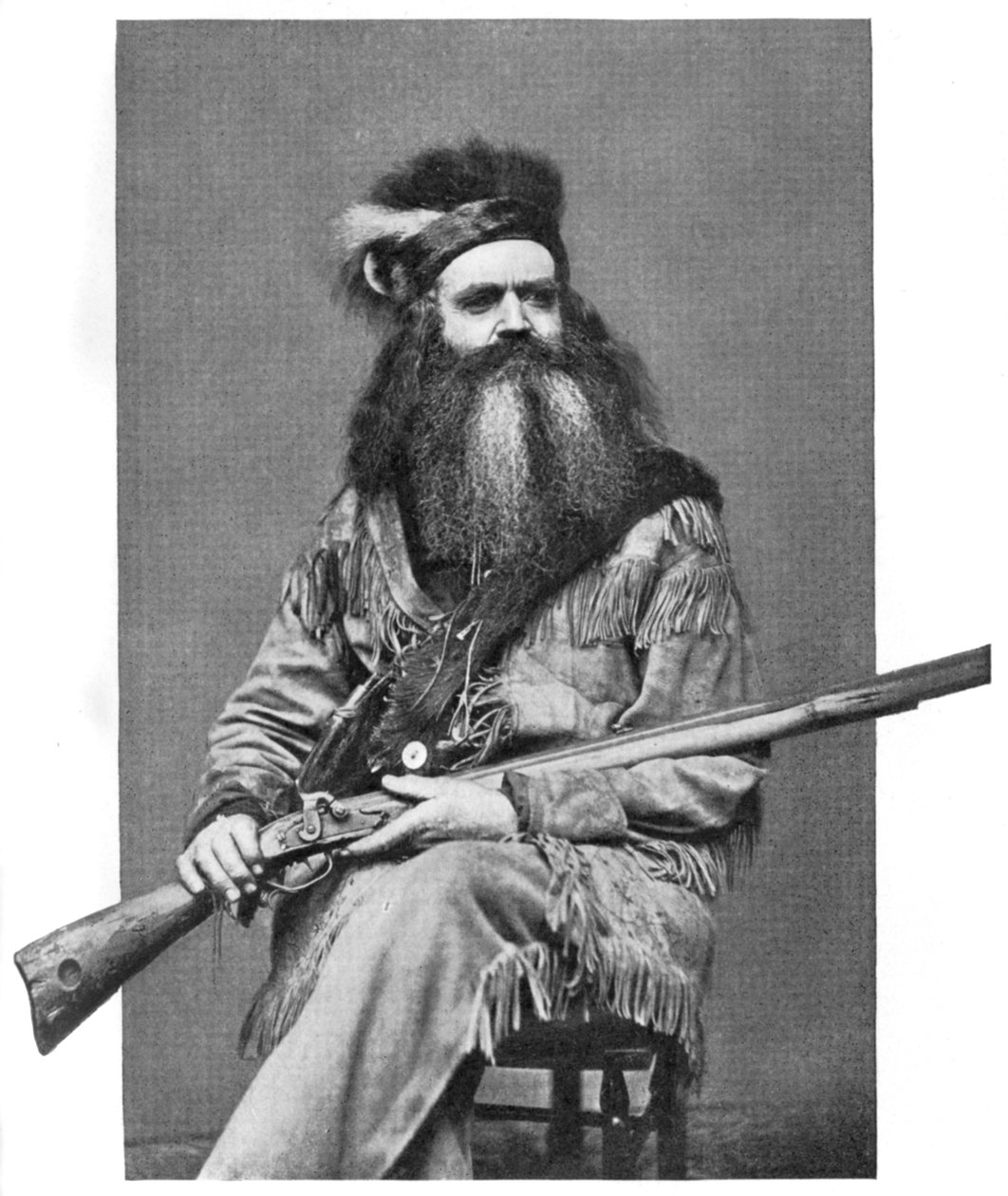Seth Kinman, amerykański myśliwy, XIX w., 1908 autorstwa Unbekannt
