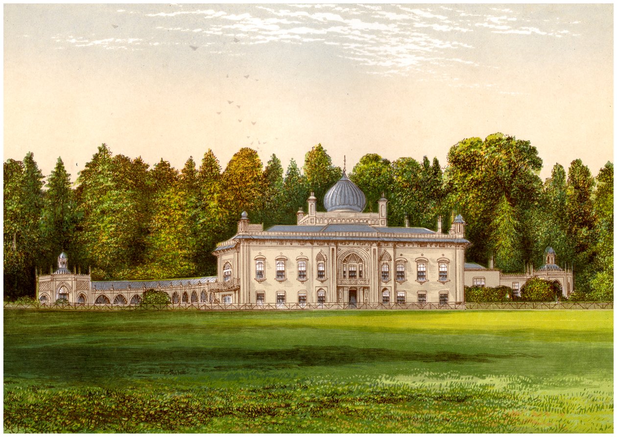 Sezincote, Gloucestershire, dom Baroneta Rushouta, ok. 1880 r. autorstwa Unbekannt