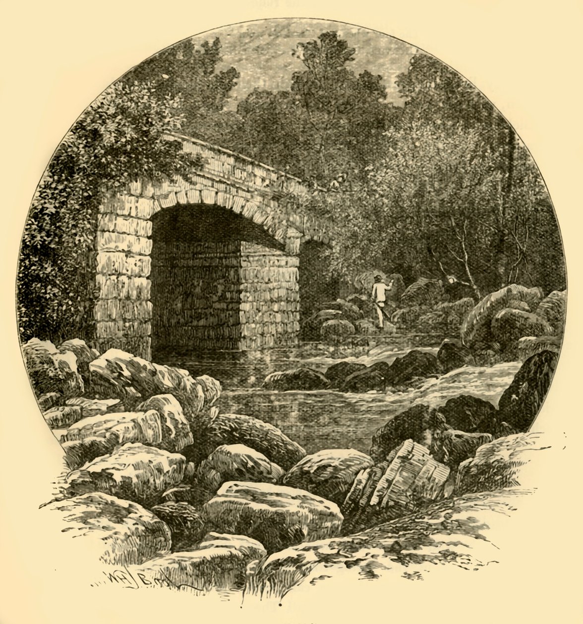 Most Shaugha, 1898. autorstwa Unbekannt