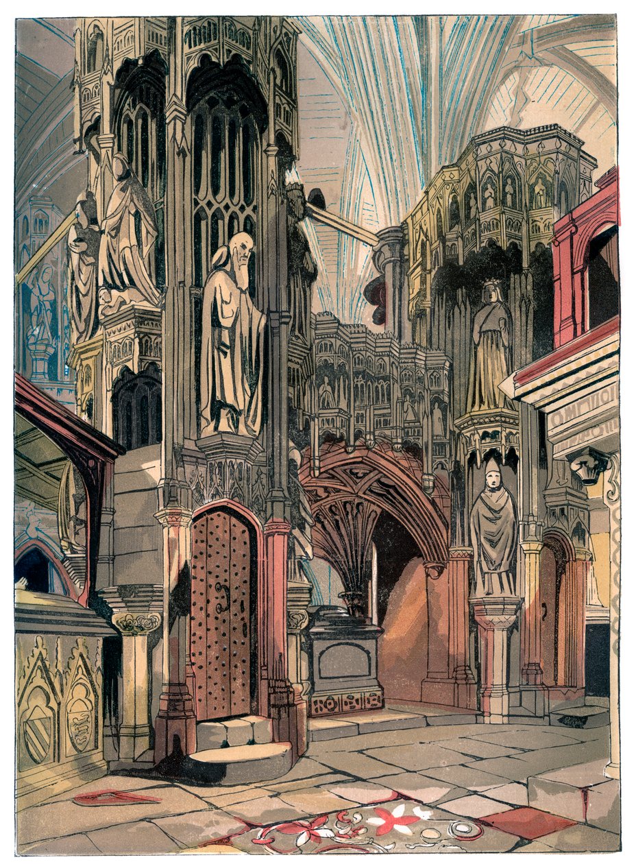 Sanktuarium Henryka V, Opactwo Westminsterskie, Londyn, ok. 1850 r. autorstwa Unbekannt