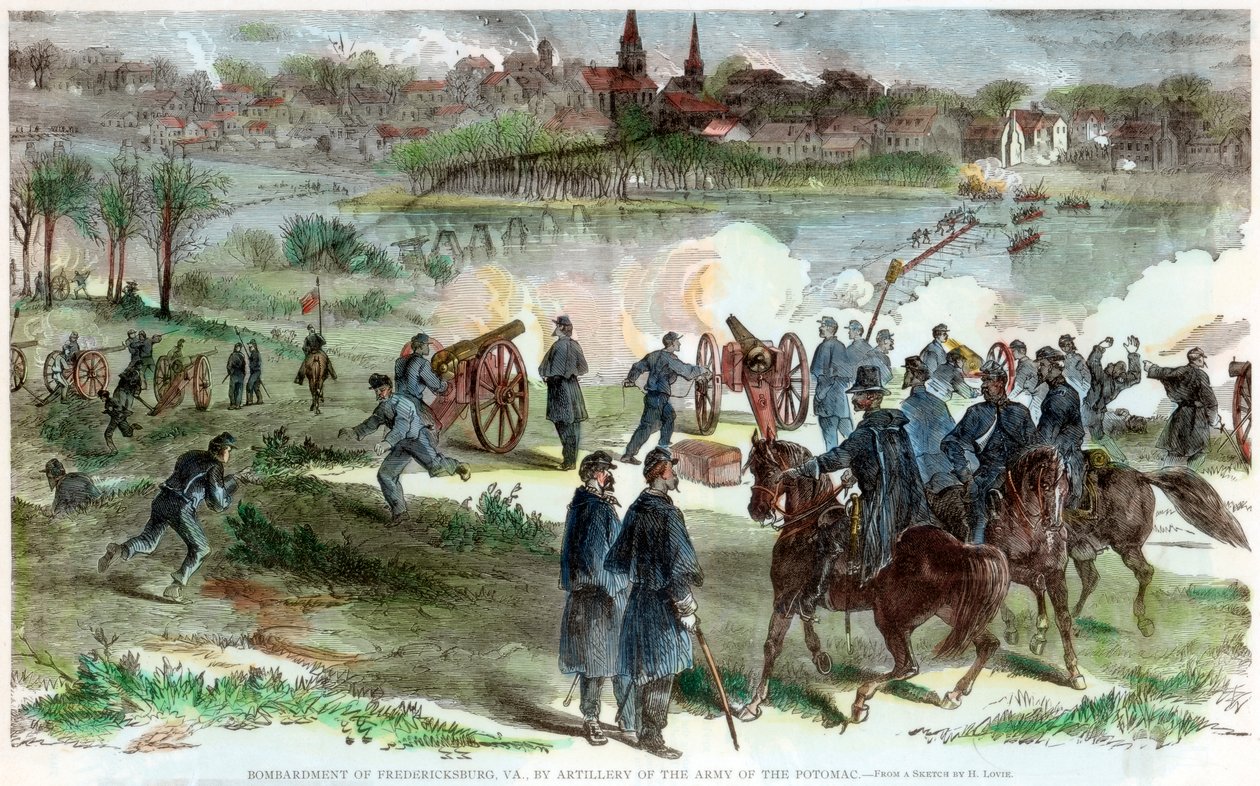 Oblężenie Fredericksburga w Wirginii, wojna secesyjna, ok. 1864–1865 r. autorstwa Unbekannt