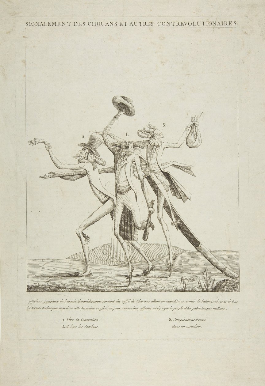 Opis chouanów i innych kontrrewolucjonistów, ca. 1793. autorstwa Unbekannt