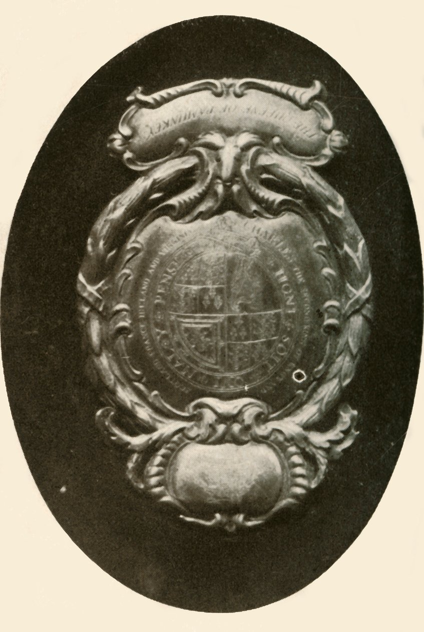 Srebrny frontlet z herbem Anglii, 1677, 1937. autorstwa Unbekannt